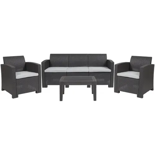 Flash Furniture DAD-SF-113T-DKGY-GG Sofa Seating, Outdoor