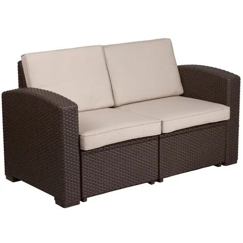 Flash Furniture DAD-SF1-2-GG Outdoor Loveseat