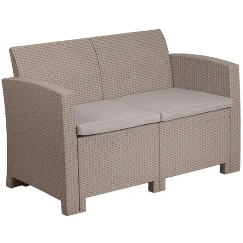 Flash Furniture DAD-SF2-2-GG Outdoor Loveseat