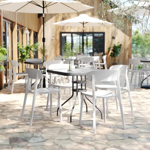 Flash Furniture Flash Furniture DHF-340-APP-WH-GG Patio Chair