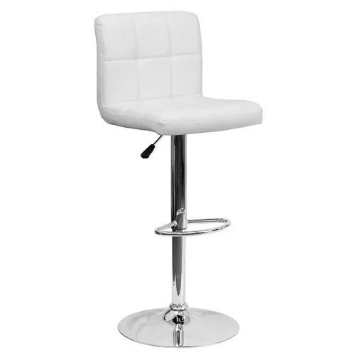 Flash Furniture DS-810-MOD-WH-GG Swivel Bar Stool