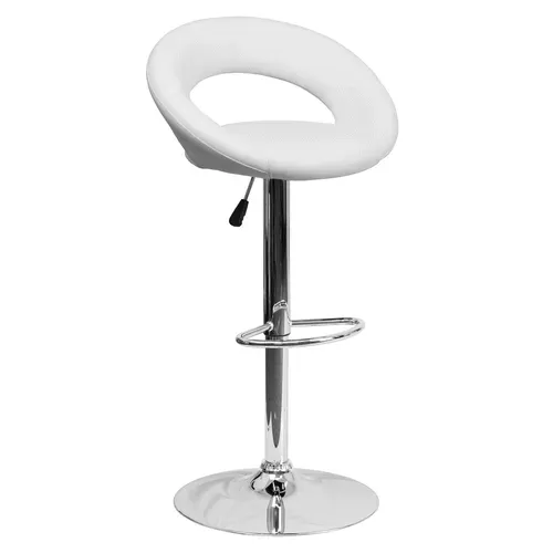Flash Furniture DS-811-WH-GG Swivel Bar Stool