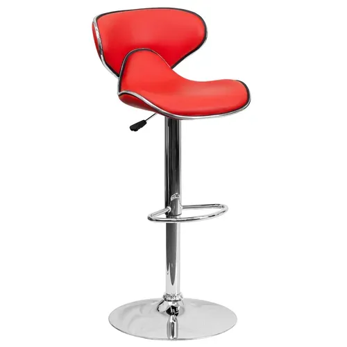 Flash Furniture DS-815-RED-GG Swivel Bar Stool
