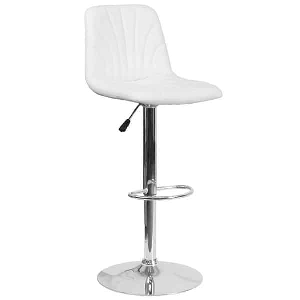 Flash Furniture DS-8220-WH-GG Swivel Bar Stool