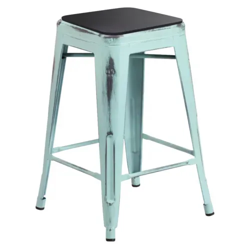 Flash Furniture Flash Furniture ET-BT3503-24-DB-PL2B-GG Kai Stool