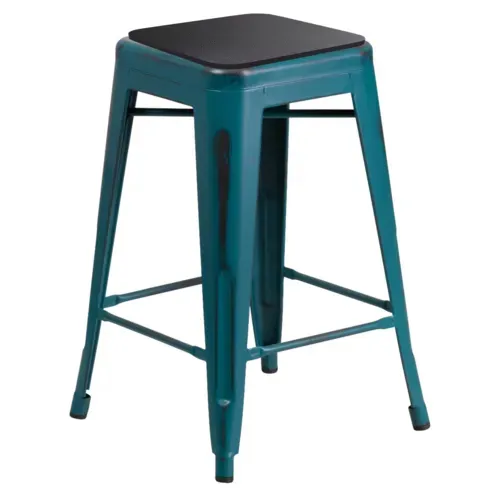 Flash Furniture Flash Furniture ET-BT3503-24-KB-PL2B-GG Kai Stool