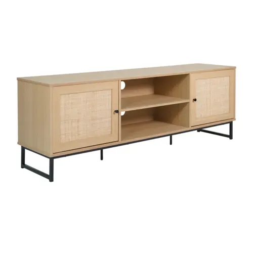 Flash Furniture Flash Furniture EV-ET4216-ZZ-NAT-GG Malaki Mid-Century Modern 65-inch TV Stand