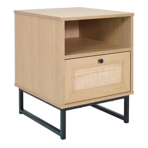 Flash Furniture Flash Furniture EV-ST4043-ZZ-NAT-GG Malaki Mid-Century Modern Nightstands or End
