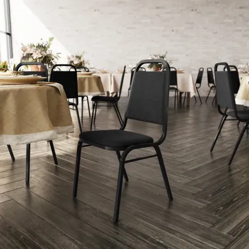 Flash Furniture Flash Furniture FD-BHF-2-BK-BK-GG Hercules Series Stacking Banquet Chair