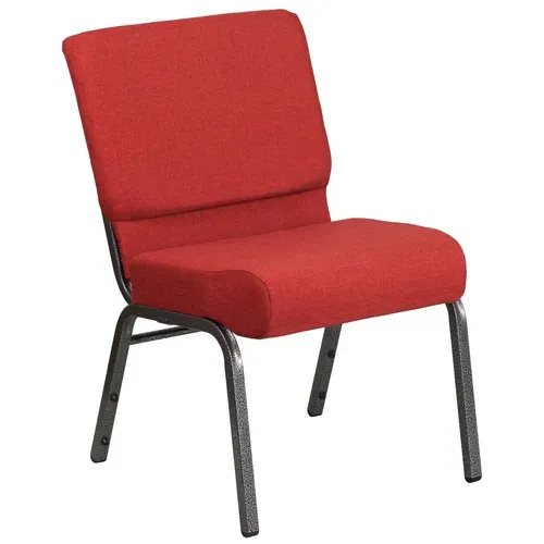Flash Furniture FD-CH0221-4-SV-RED-GG Hercules Series Extra Wide Stacking Church Chair