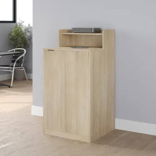 Flash Furniture Flash Furniture GC-M-196-OAK-GG Dell Trash Receptacle