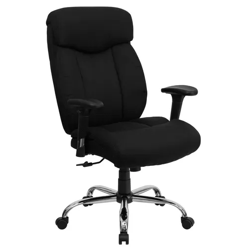 Flash Furniture GO-1235-BK-FAB-A-GG Hercules Series Big & Tall Executive Swivel