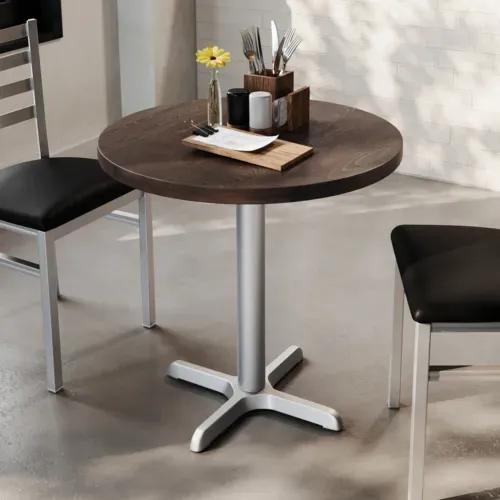 Flash Furniture Flash Furniture GSF-RD30-DKBRN-T2222S-GG Bennett Commercial Indoor Tabletop