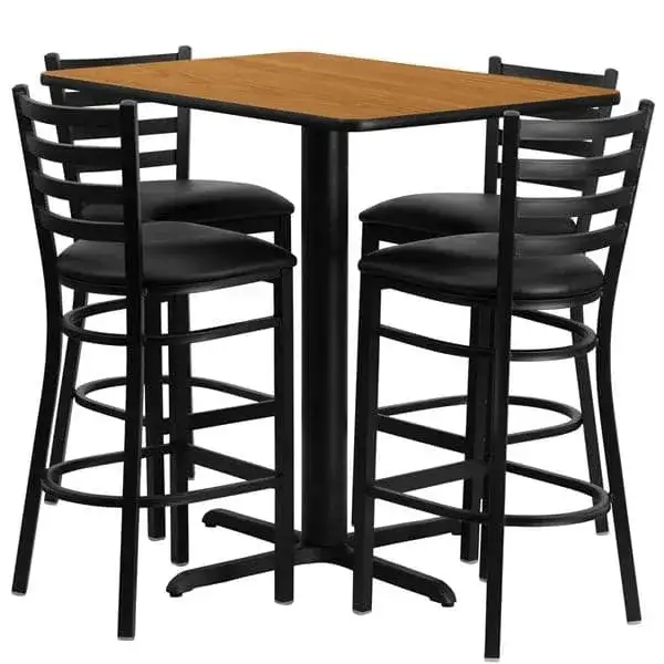 Flash Furniture HDBF1019-GG Table and Bar Stool Set