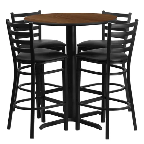 Flash Furniture HDBF1024-GG Table and Bar Stool Set
