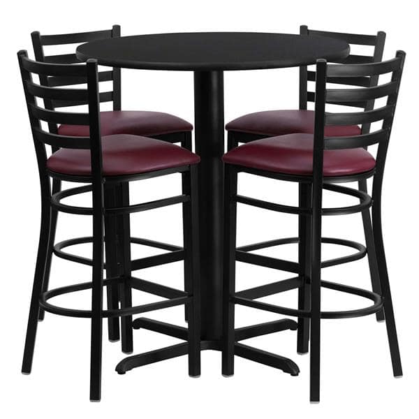 Flash Furniture HDBF1025GG Table and Bar Stool Set