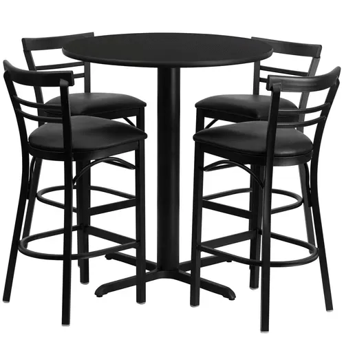 Flash Furniture HDBF1033-GG Table and Bar Stool Set
