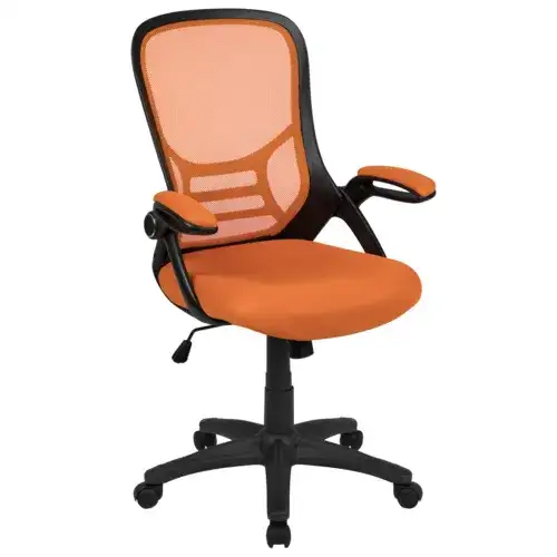 Flash Furniture HL-0016-1-BK-OR-GG Porter Swivel Office Chair