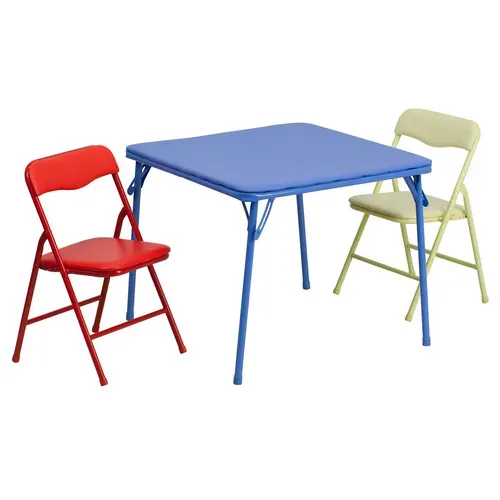 Flash Furniture JB-10-CARD-GG Kid's Folding Table and Chair Set