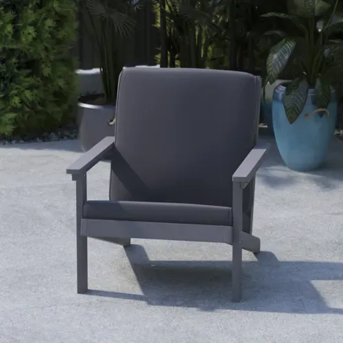Flash Furniture Flash Furniture JJ-C14021-GY-GG Charlestown Resin Club Chair