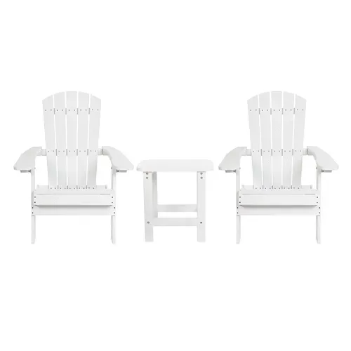 Flash Furniture JJ-C14505-2-T14001-WH-GG Chair & Table Set, Outdoor