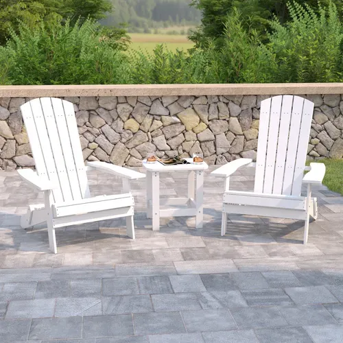 Flash Furniture JJ-C14505-2-T14001-WH-GG Chair & Table Set, Outdoor