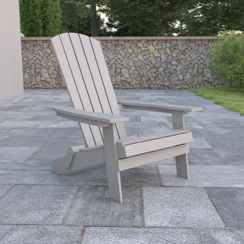 Flash Furniture JJ-C14505-GY-GG Chair, Adirondack