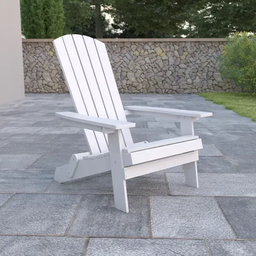 Flash Furniture JJ-C14505-WH-GG Chair, Adirondack