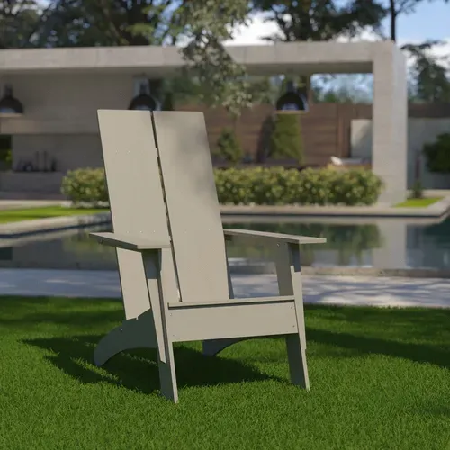 Flash Furniture JJ-C14509-GY-GG Chair, Adirondack