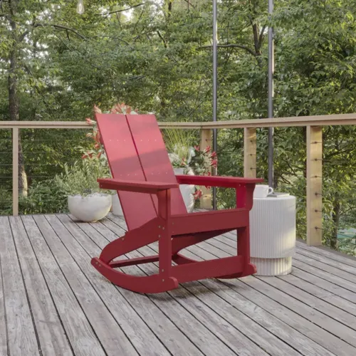 Flash Furniture Flash Furniture JJ-C14709-RED-GG Finn Rocking Chair