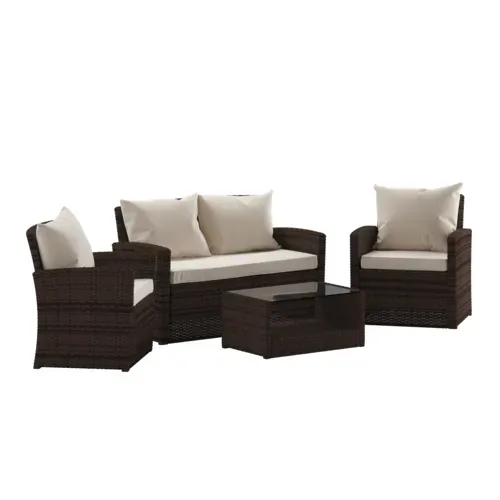 Flash Furniture Flash Furniture JJ-S351-BNBG-GG Outdoor Patio Set
