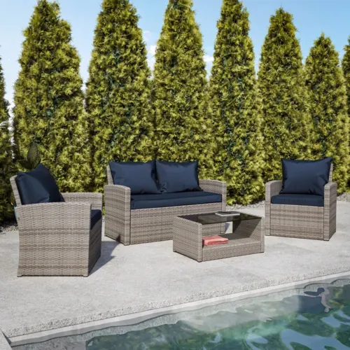 Flash Furniture Flash Furniture JJ-S351-GYNV-GG Outdoor Patio Set