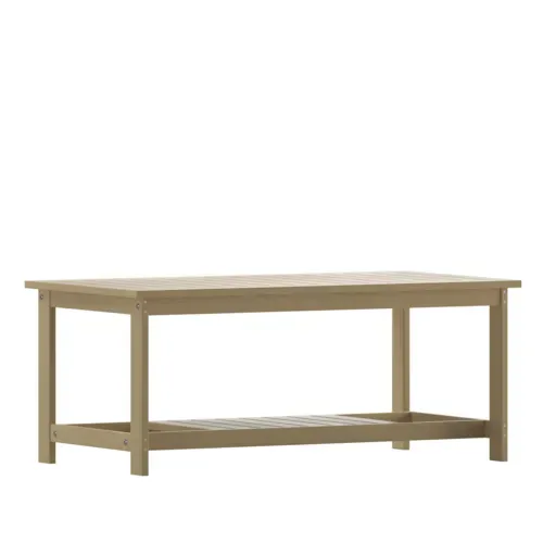 Flash Furniture Flash Furniture JJ-T14022-BR-GG Charlestown Adirondack Coffee Table
