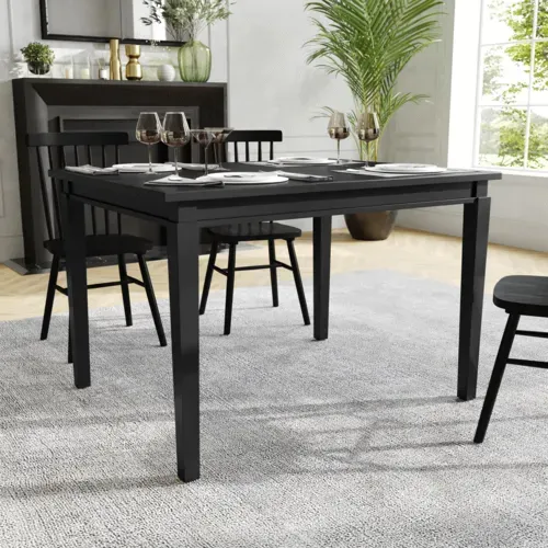Flash Furniture Flash Furniture KER-T-217-BLK-47-GG Henry Dining Table