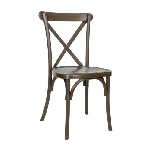Flash Furniture Flash Furniture L-9-M2-DKBRN-GG Hercules Cross Back Chair