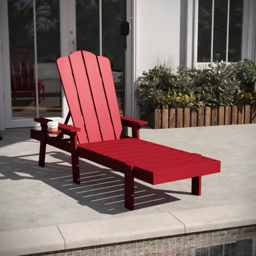 Flash Furniture Flash Furniture LE-HMP-070-01-RED-GG Sonora Adirondack Lounger