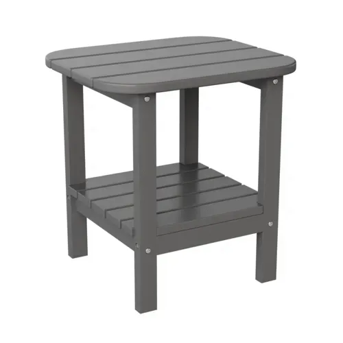 Flash Furniture Flash Furniture LE-HMP-1035-1517H-GY-GG Newport Adirondack Side Table