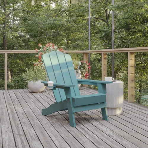 Flash Furniture Flash Furniture LE-HMP-1044-10-BL-GG Newport Adirondack Patio Chair
