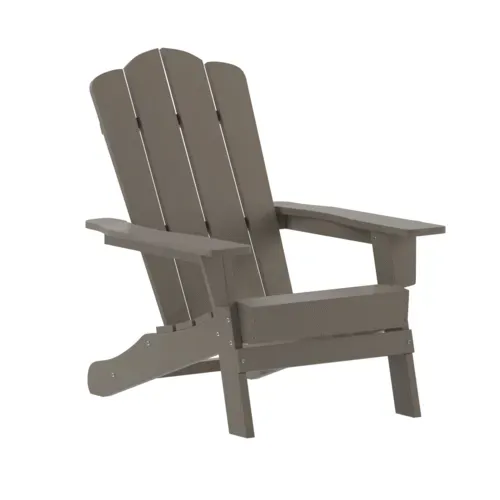 Flash Furniture Flash Furniture LE-HMP-1044-10-BR-GG Newport Adirondack Patio Chair