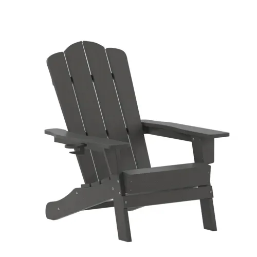 Flash Furniture Flash Furniture LE-HMP-1044-10-GY-GG Newport Adirondack Patio Chair