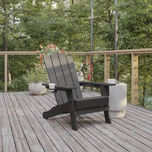 Flash Furniture Flash Furniture LE-HMP-1044-10-GY-GG Newport Adirondack Patio Chair
