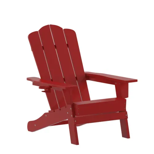 Flash Furniture Flash Furniture LE-HMP-1044-10-RD-GG Newport Adirondack Patio Chair