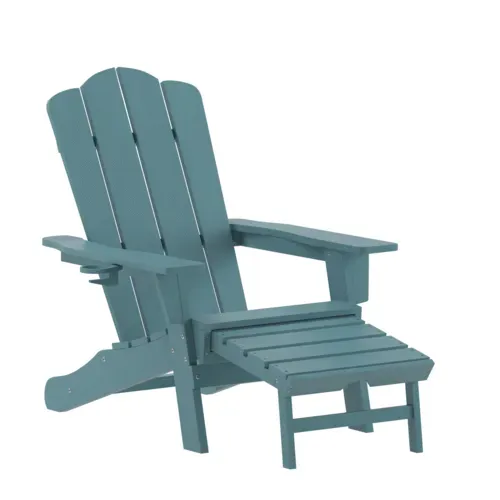 Flash Furniture Flash Furniture LE-HMP-1044-110-BL-GG Newport Adirondack Patio Chair