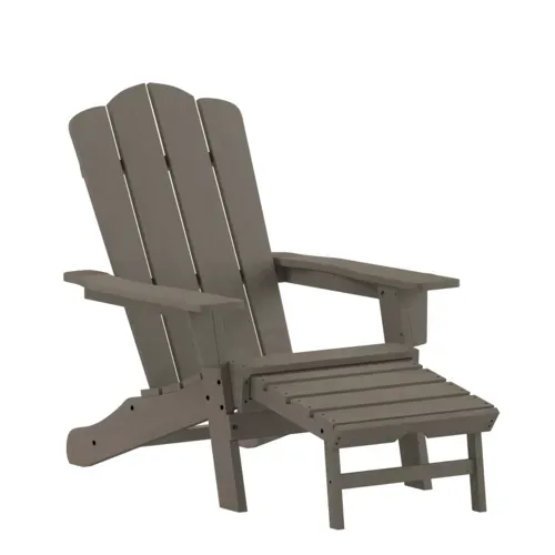 Flash Furniture Flash Furniture LE-HMP-1044-110-BR-GG Newport Adirondack Patio Chair
