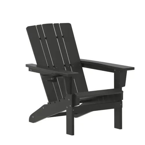Flash Furniture Flash Furniture LE-HMP-1045-10-BK-GG Halifax Adirondack Patio Chair