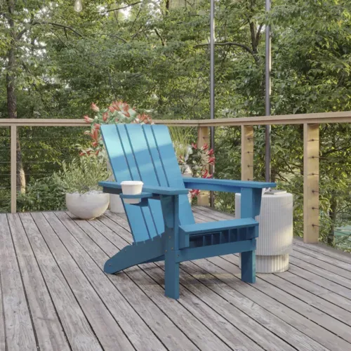Flash Furniture Flash Furniture LE-HMP-1045-10-BL-GG Halifax Adirondack Patio Chair