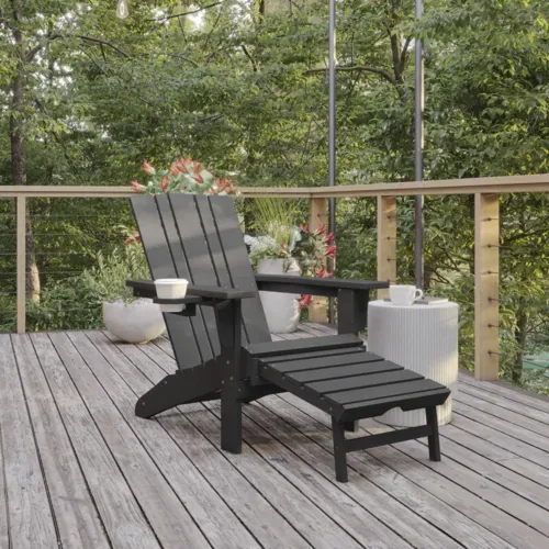 Flash Furniture Flash Furniture LE-HMP-1045-110-GY-GG Halifax Adirondack Patio Chair