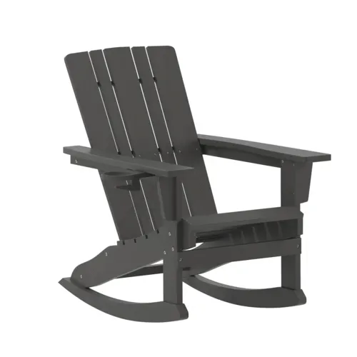 Flash Furniture Flash Furniture LE-HMP-1045-31-GY-GG Halifax Adirondack Rocking Chair