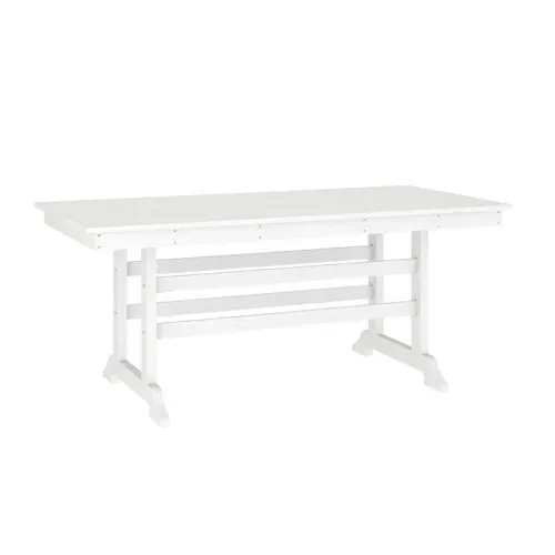 Flash Furniture Flash Furniture LE-HMP-158-01-WHT-GG Abraham Adirondack Dining Table