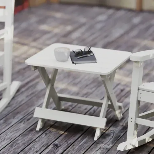 Flash Furniture Flash Furniture LE-HMP-2012-1620H-WT-GG Halifax Folding Side Table
